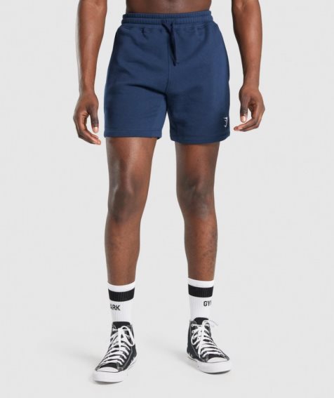 Men's Gymshark Crest Shorts Navy | NZ 0TXWZM